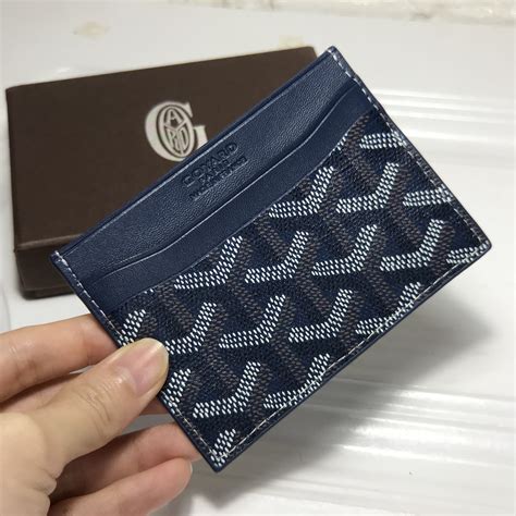 goyard mustard yellow authentic card case|authentic goyard card holder.